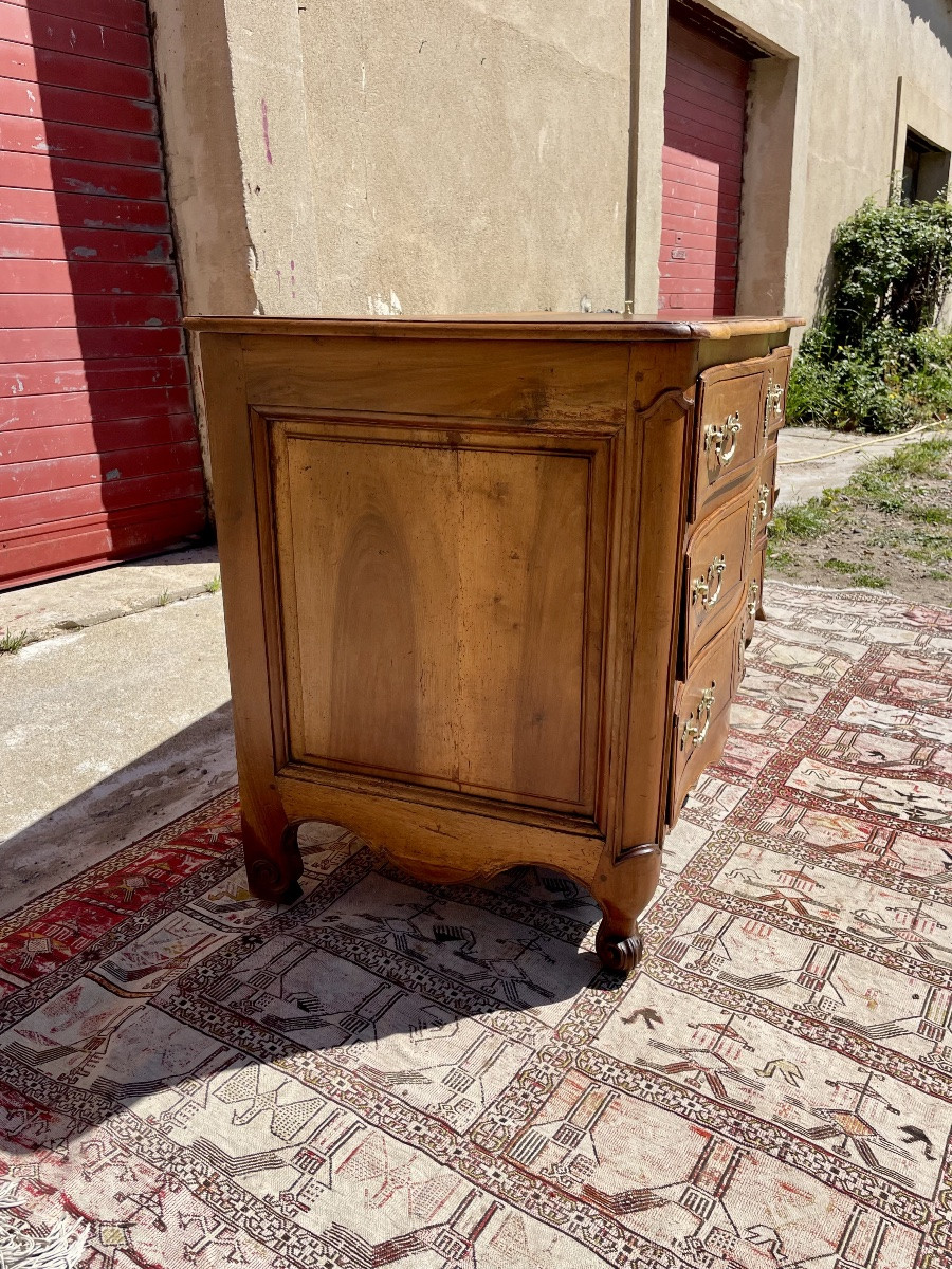 Commode,,, galbé,, Louis XV, en noyer d’époque XVIIIem siècle -photo-8