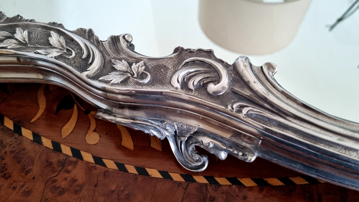 Grand surtout ,centre de table Louis XV en argent massif, XIXé-photo-3
