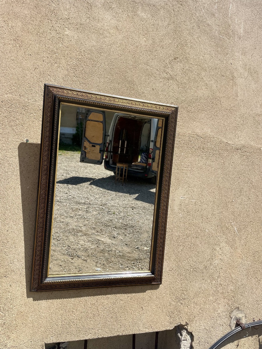  miroir, Napoléon III, en bois, sculpté et doré XIXe siècle-photo-2