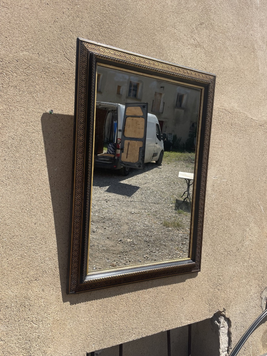  miroir, Napoléon III, en bois, sculpté et doré XIXe siècle-photo-3