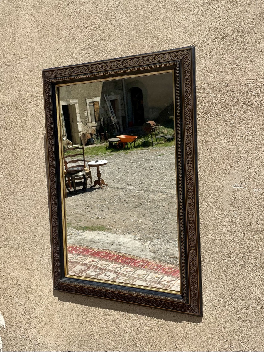  miroir, Napoléon III, en bois, sculpté et doré XIXe siècle-photo-1