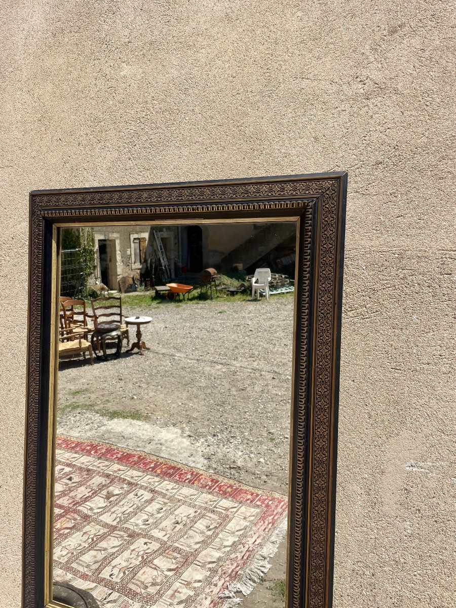  miroir, Napoléon III, en bois, sculpté et doré XIXe siècle-photo-2