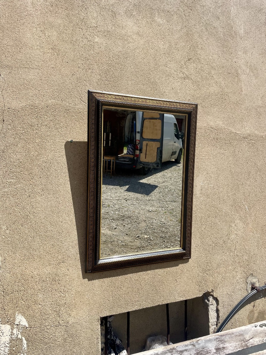 miroir, Napoléon III, en bois, sculpté et doré XIXe siècle-photo-3