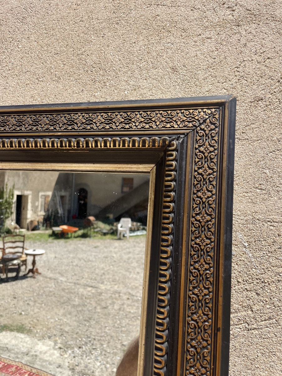  miroir, Napoléon III, en bois, sculpté et doré XIXe siècle-photo-5