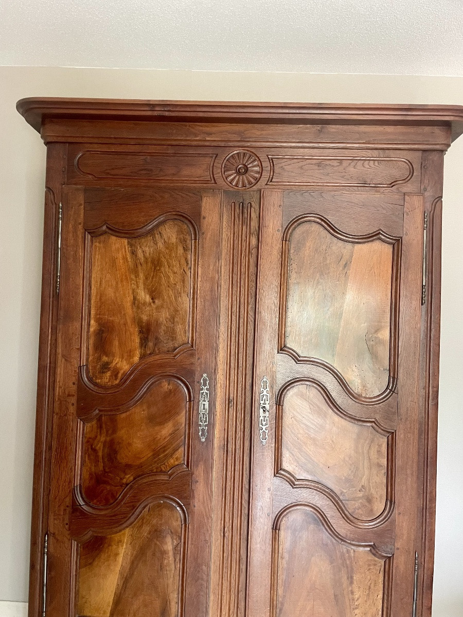 Armoire louis XV en noyer d’époque XVIIIem siecle -photo-3