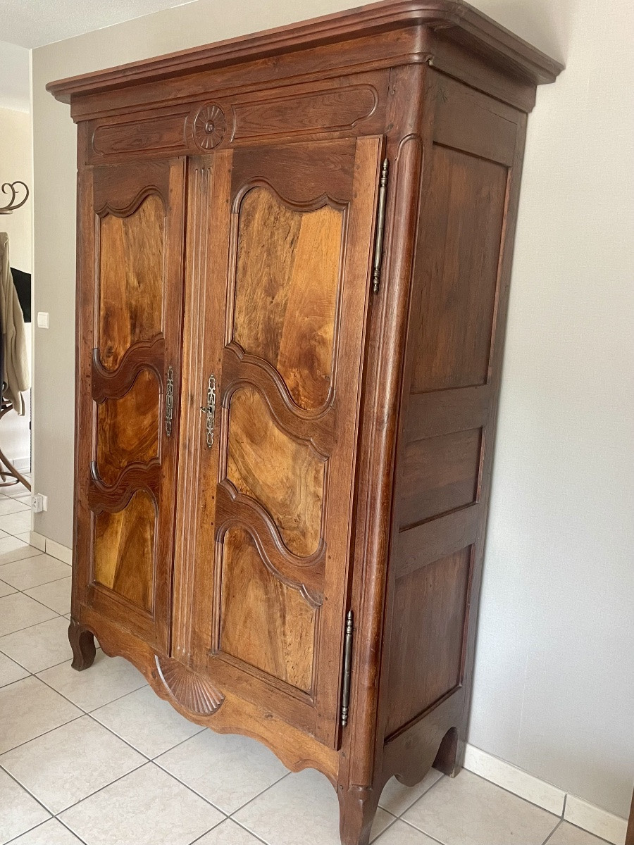 Armoire louis XV en noyer d’époque XVIIIem siecle -photo-6