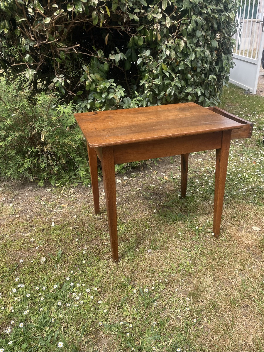 Table d’entre deux directoire en noyer d’époque 18em siècle -photo-2