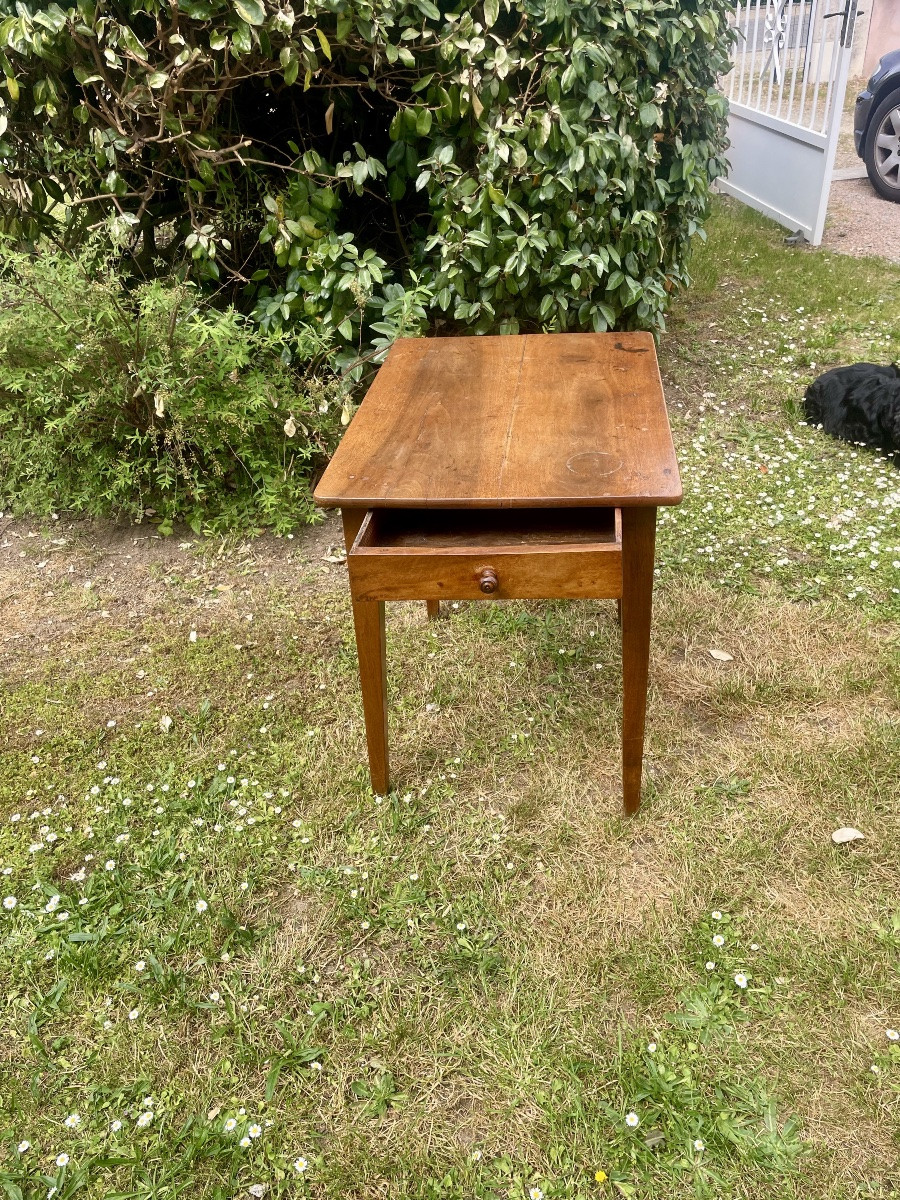 Table d’entre deux directoire en noyer d’époque 18em siècle -photo-4