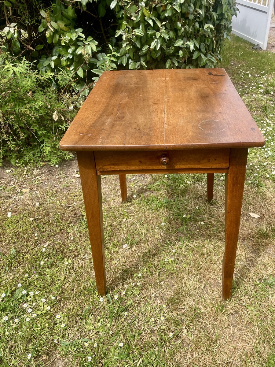 Table d’entre deux directoire en noyer d’époque 18em siècle -photo-2