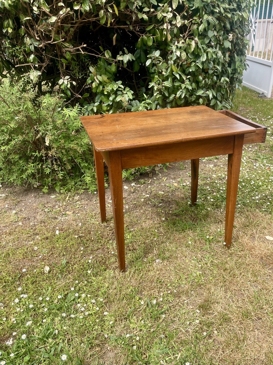 Table d’entre deux directoire en noyer d’époque 18em siècle -photo-5