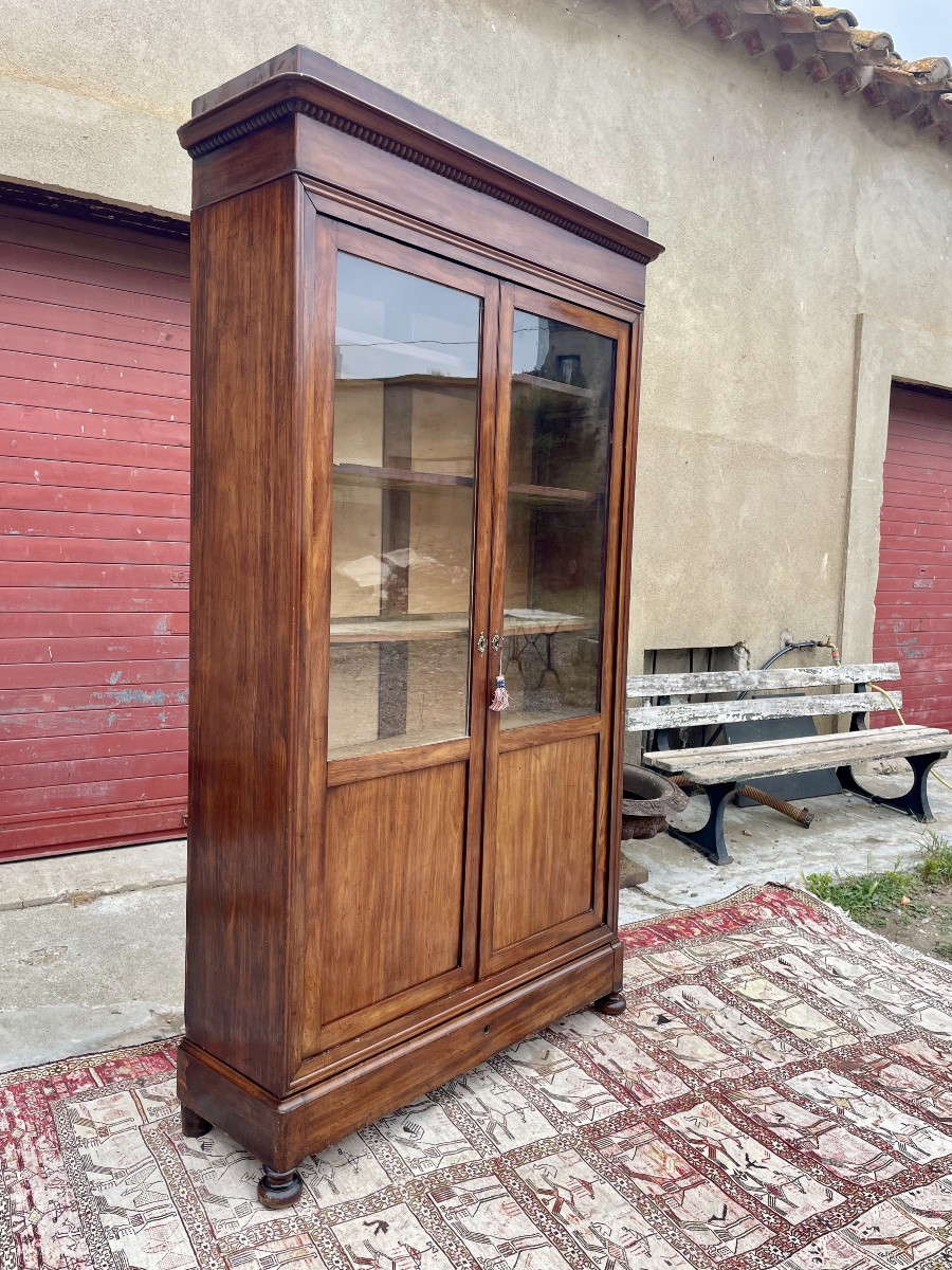 Bibliothèque,,,, restauration en acajou, époque XIXÉM siècle -photo-3