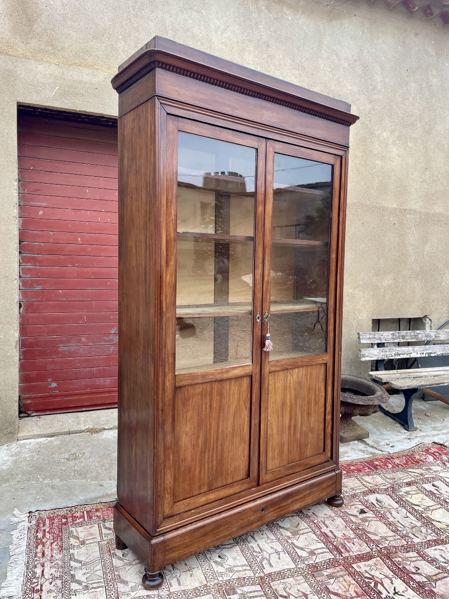 Bibliothèque,,,, restauration en acajou, époque XIXÉM siècle -photo-4