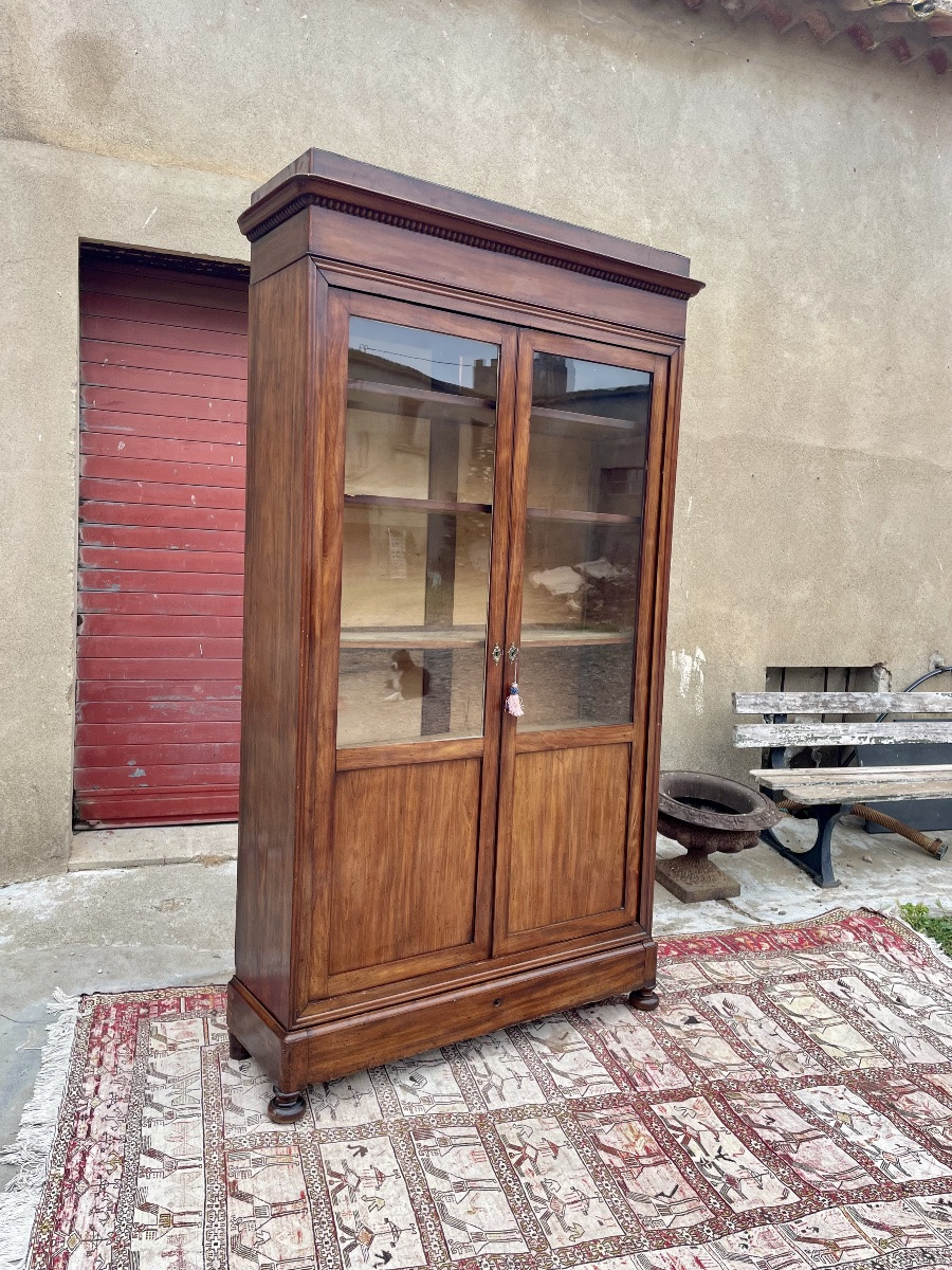 Bibliothèque,,,, restauration en acajou, époque XIXÉM siècle -photo-4