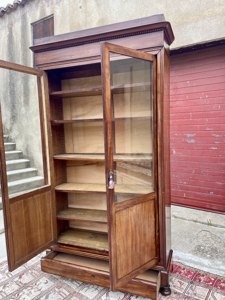 Bibliothèque,,,, restauration en acajou, époque XIXÉM siècle -photo-7