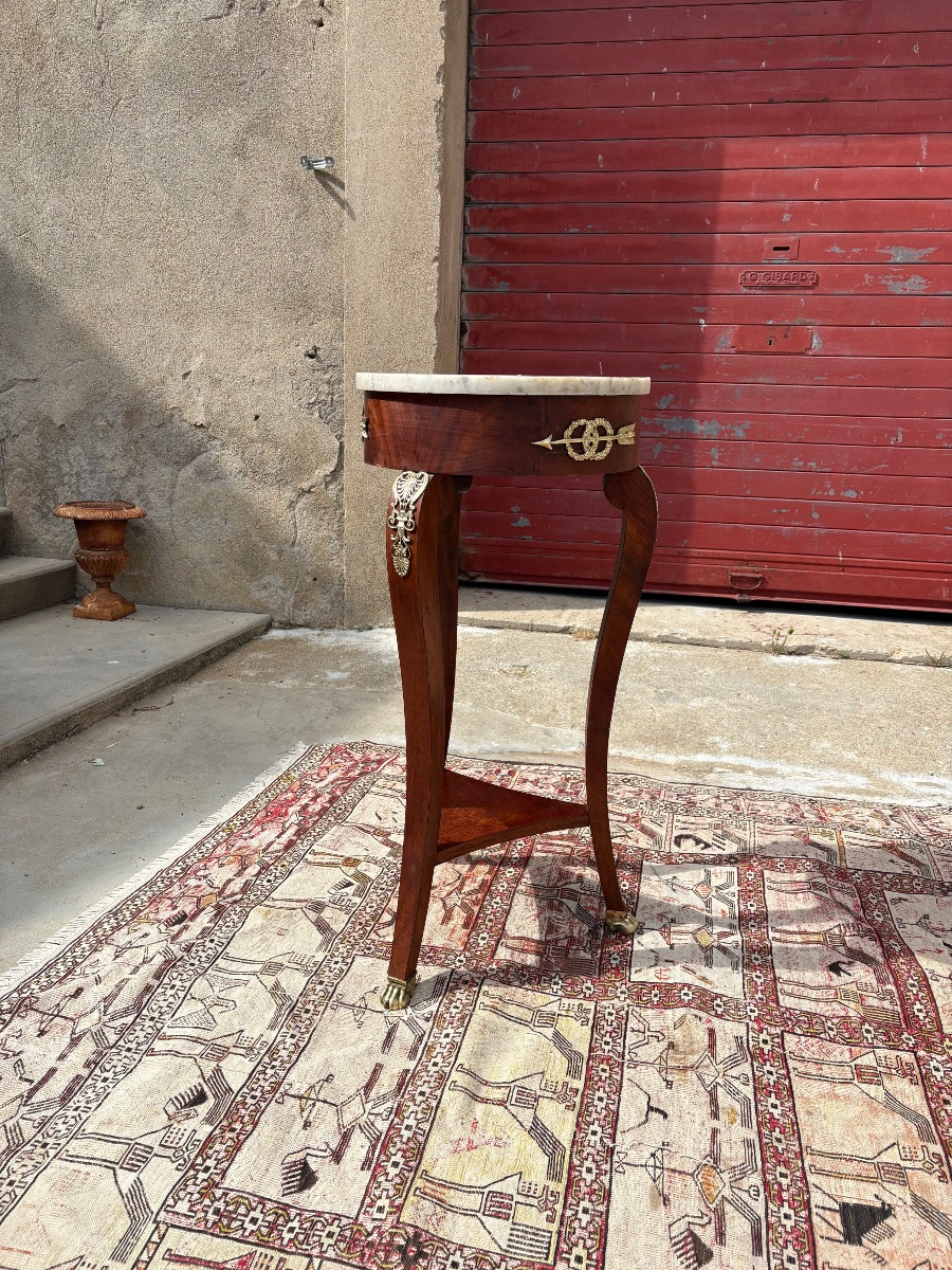 Empire Period Mahogany Sellette, 19th Century-photo-2