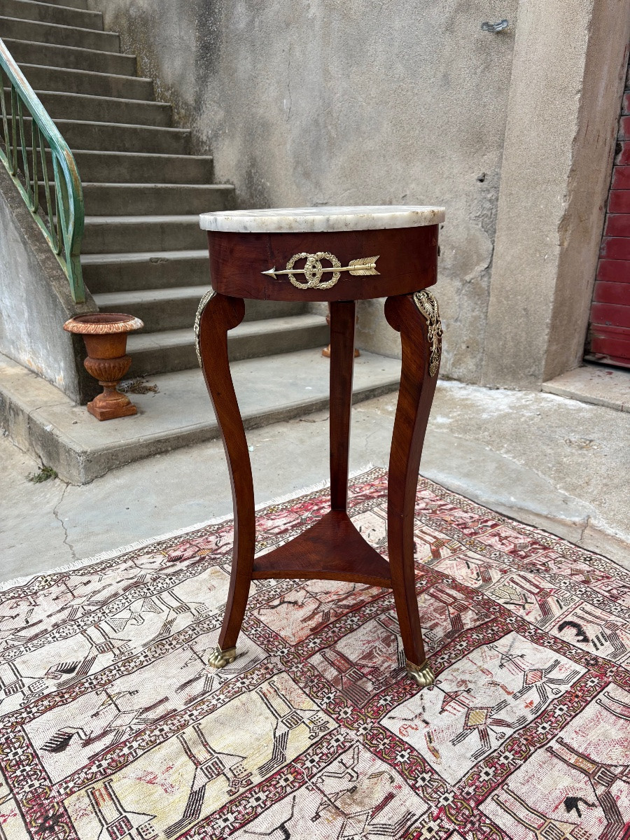 Empire Period Mahogany Sellette, 19th Century-photo-1
