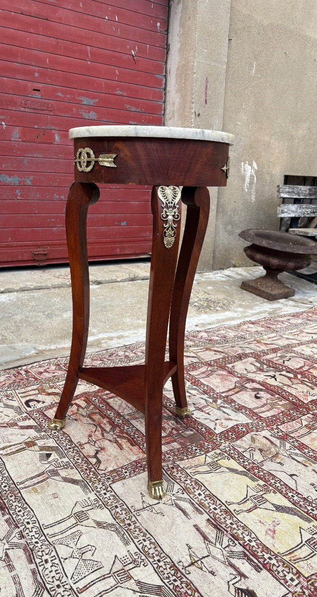 Empire Period Mahogany Sellette, 19th Century-photo-4