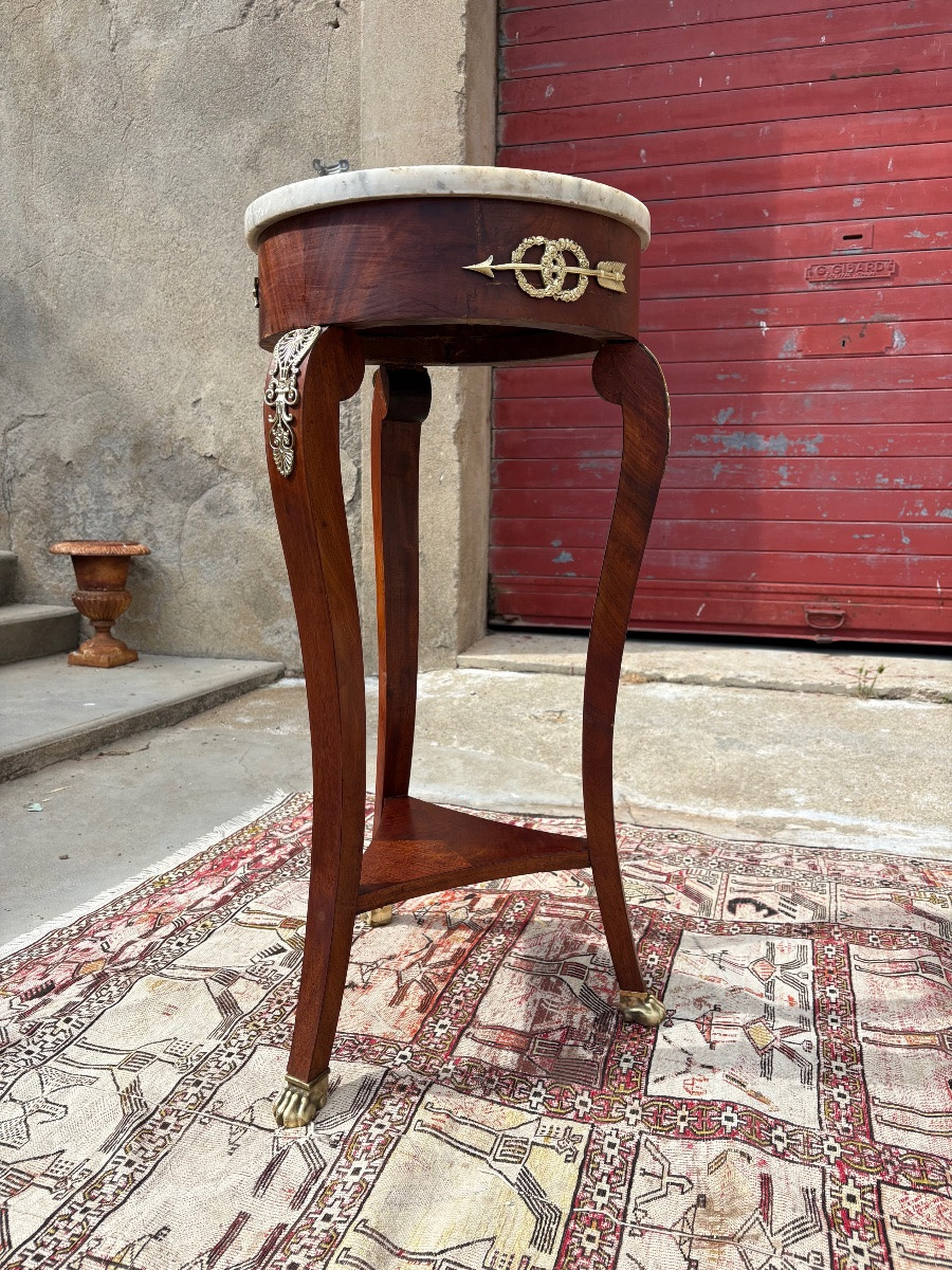 Empire Period Mahogany Sellette, 19th Century-photo-6