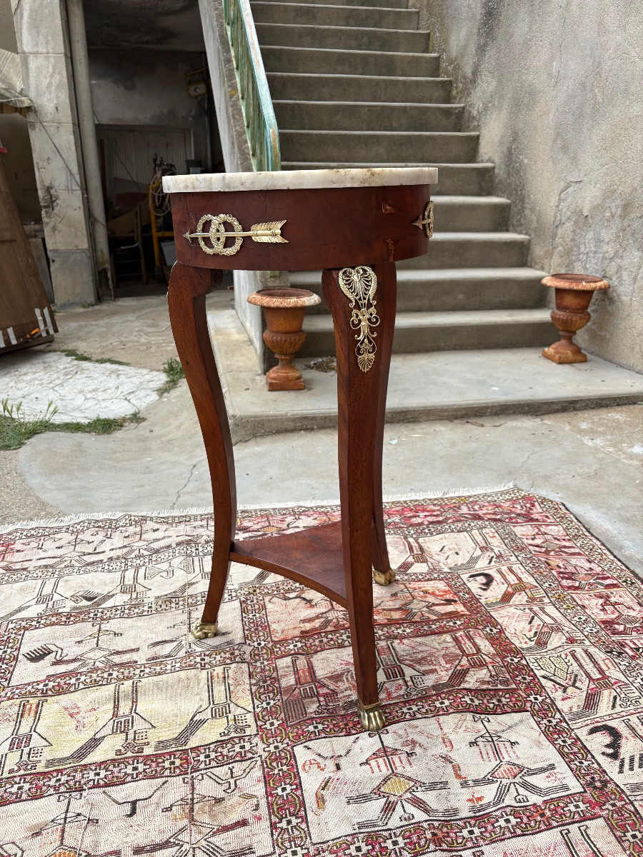 Empire Period Mahogany Sellette, 19th Century-photo-7