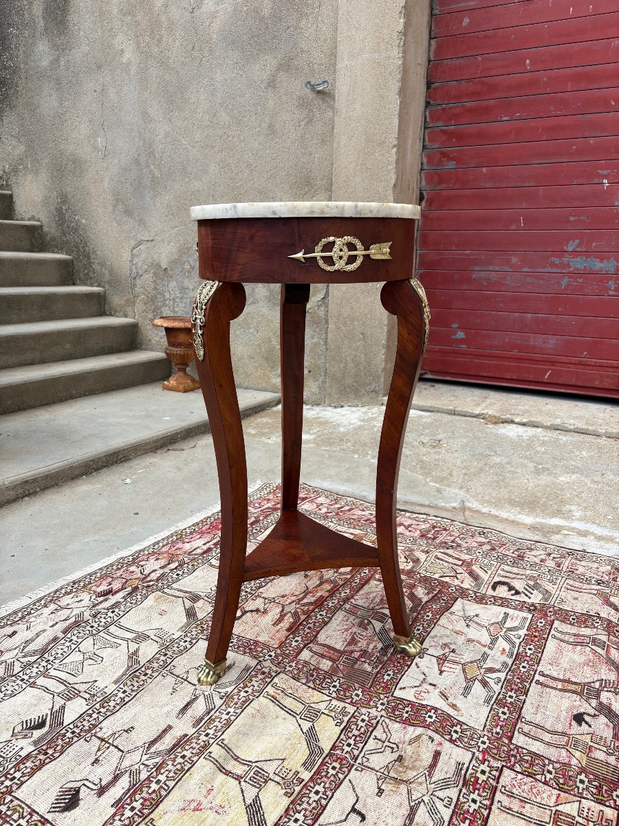 Empire Period Mahogany Sellette, 19th Century-photo-8