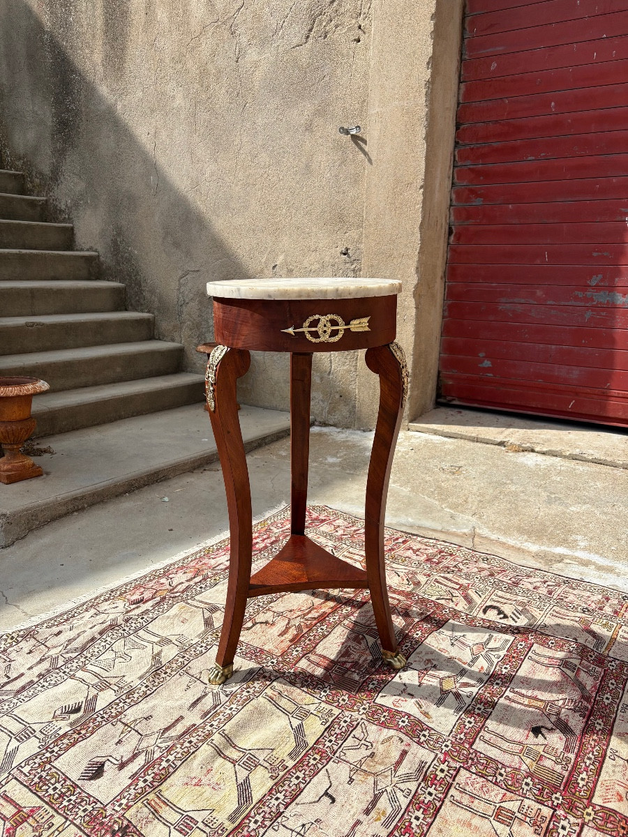 Empire Period Mahogany Sellette, 19th Century