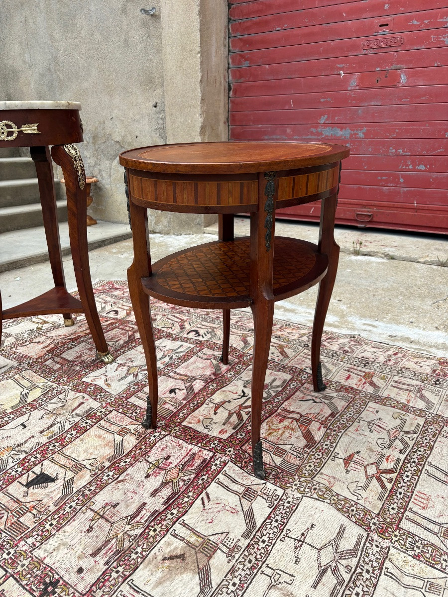 Louis XVI Marquetry Pedestal Table, Circa 1900-photo-6
