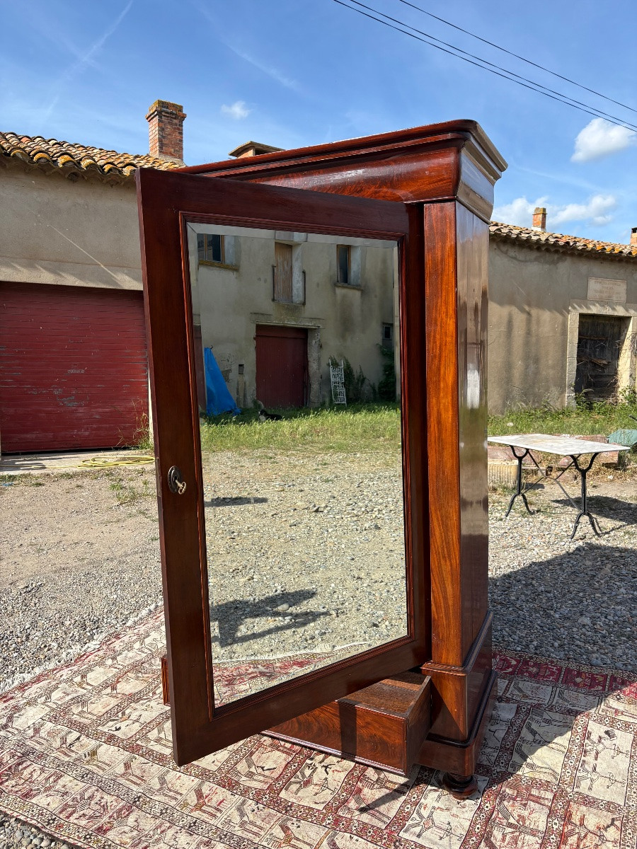 Mahogany Mirror Cabinet, Period, 19th Century Restoration-photo-2