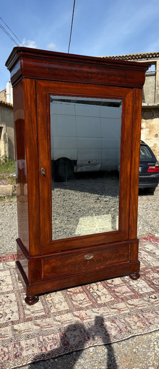 Mahogany Mirror Cabinet, Period, 19th Century Restoration-photo-2