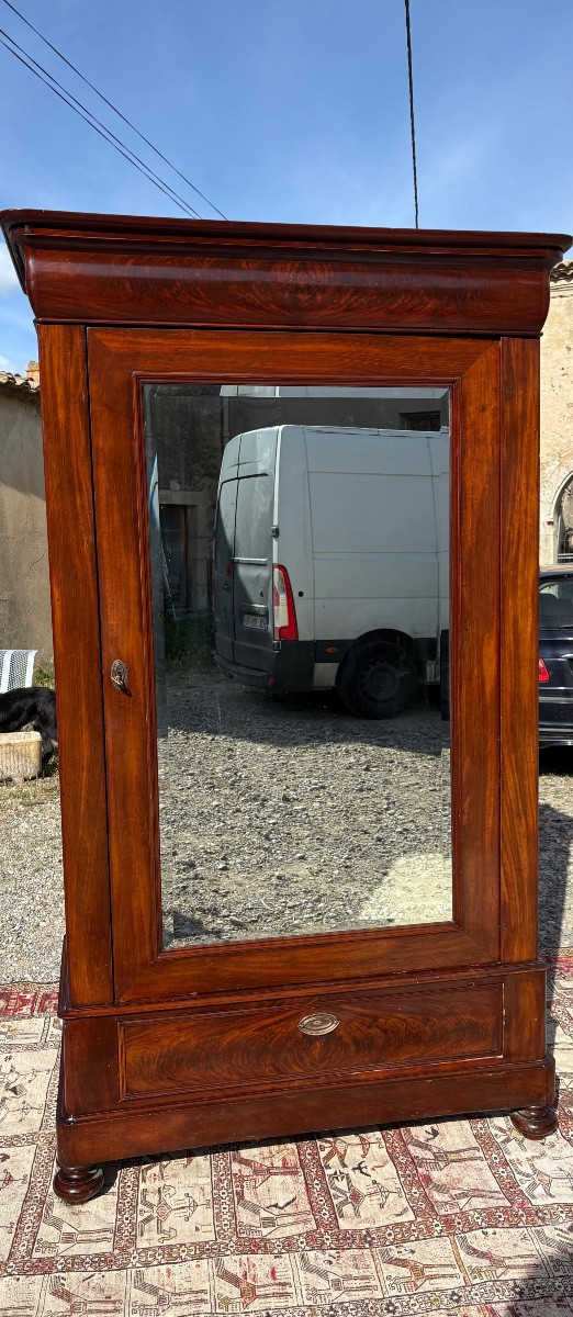 Mahogany Mirror Cabinet, Period, 19th Century Restoration-photo-4