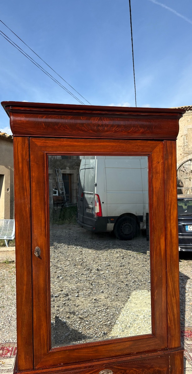 Mahogany Mirror Cabinet, Period, 19th Century Restoration-photo-7
