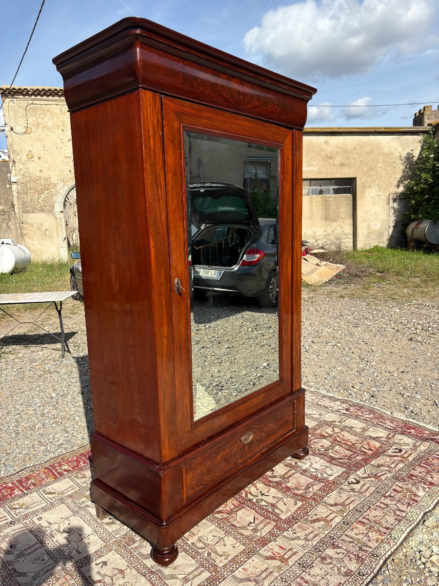 Mahogany Mirror Cabinet, Period, 19th Century Restoration-photo-8