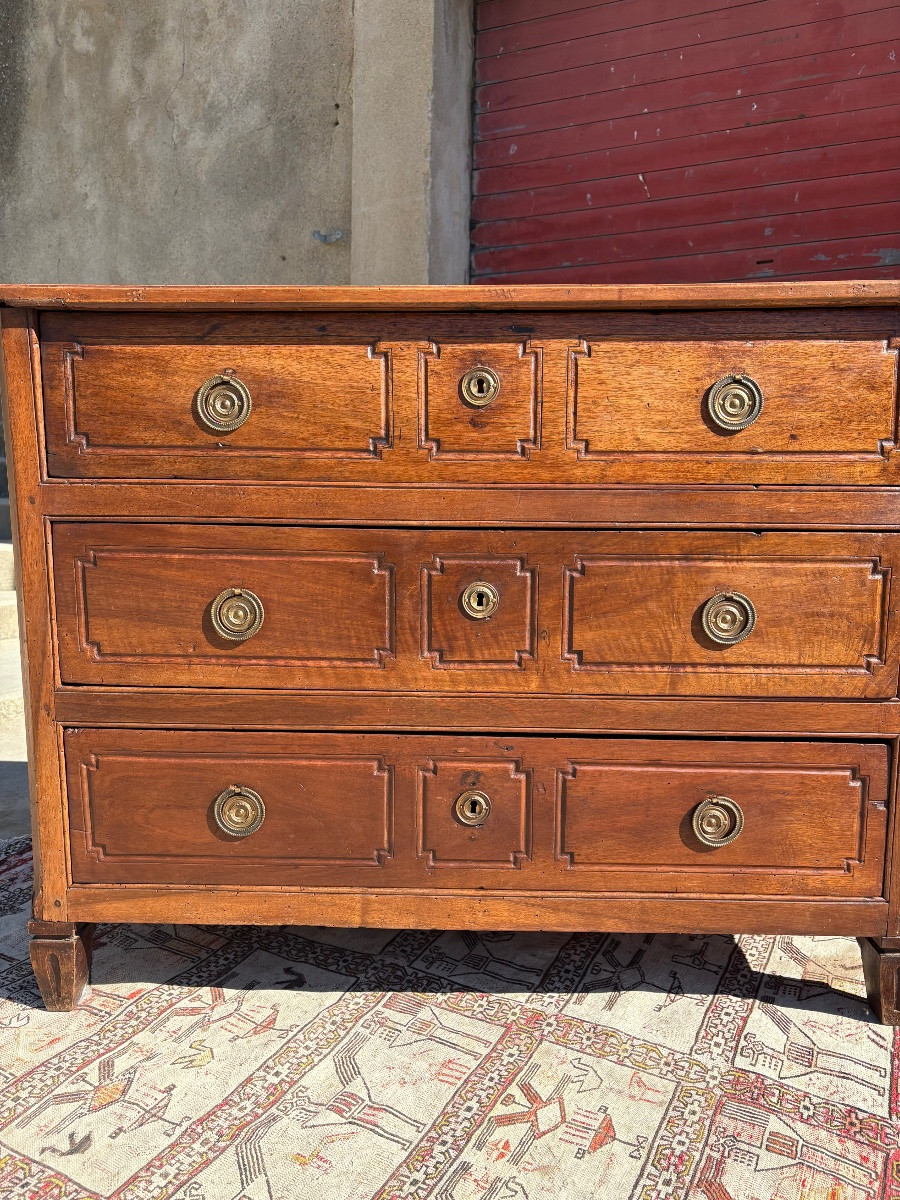 Commode secrétaire, Louis XVI, en noyer d’époque XVIIIem siècle -photo-6