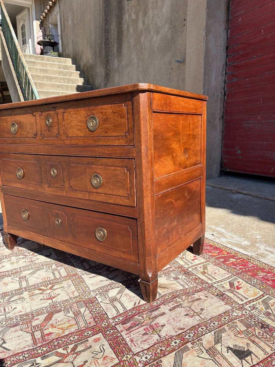 Commode secrétaire, Louis XVI, en noyer d’époque XVIIIem siècle -photo-8