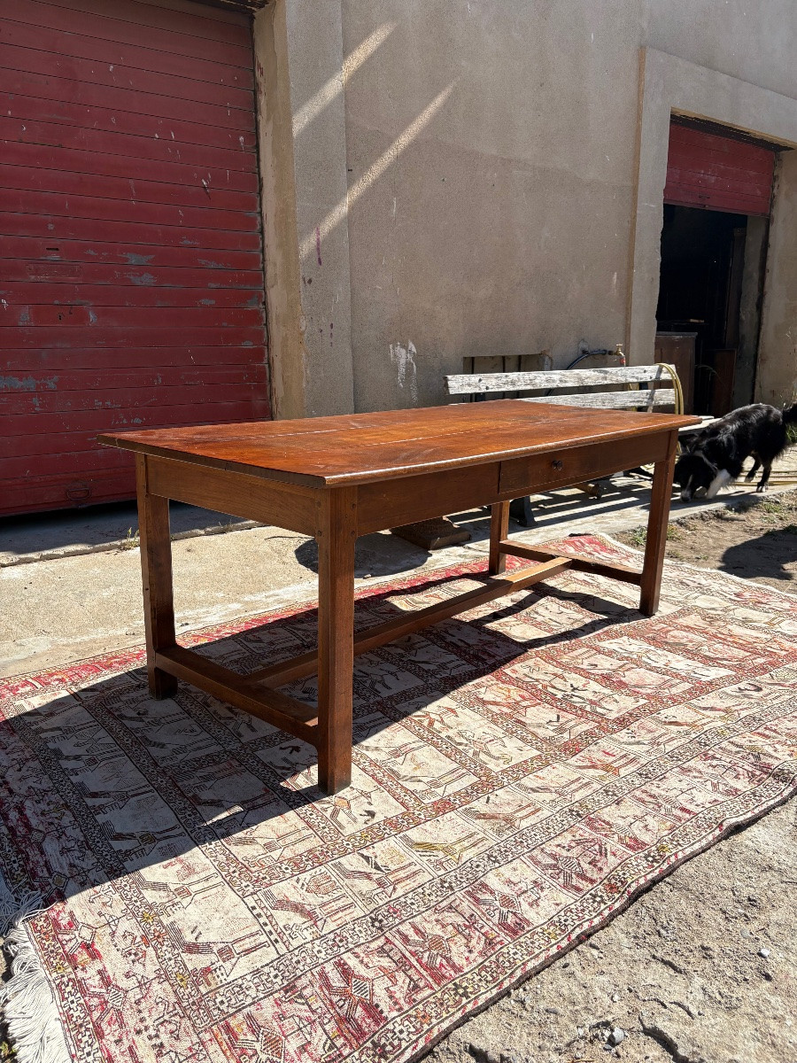Table de ferme directoire en noyer d’époque XVIIIem siècle -photo-2