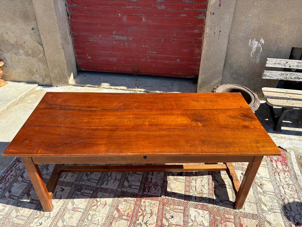 Table de ferme directoire en noyer d’époque XVIIIem siècle -photo-1