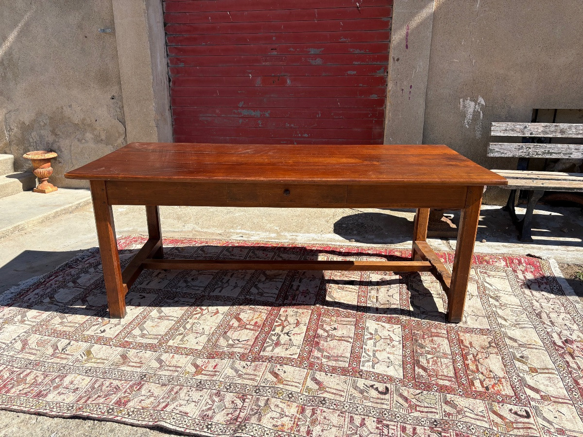 Table de ferme directoire en noyer d’époque XVIIIem siècle -photo-2