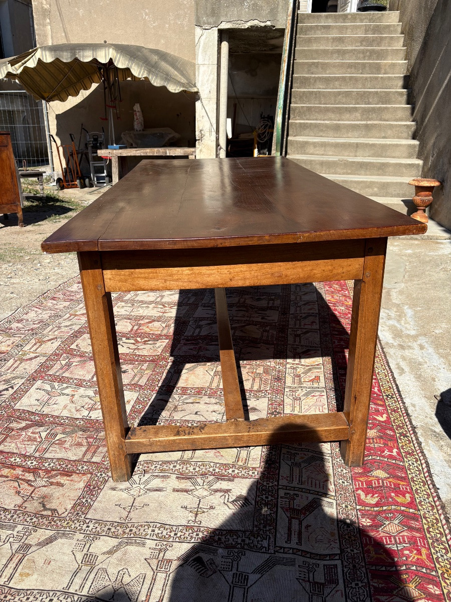 Table de ferme directoire en noyer d’époque XVIIIem siècle -photo-3