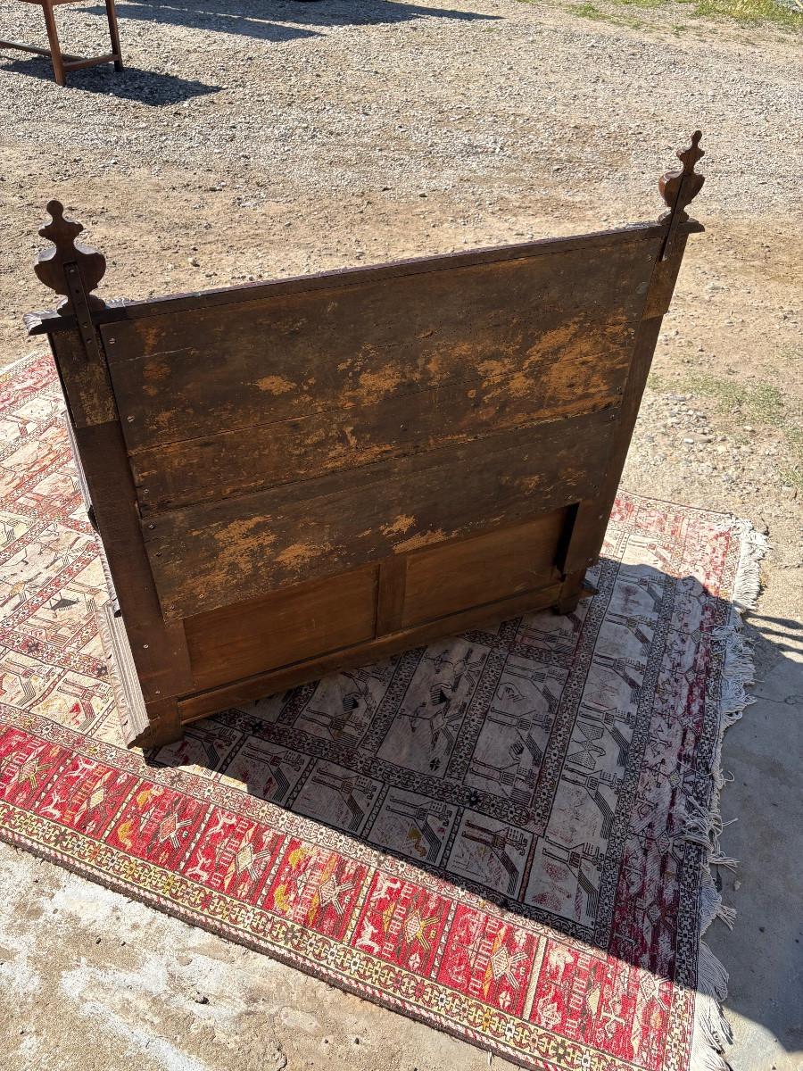 Banc. Coffre en noyer renaissance d’époque XIXEM siècle -photo-3