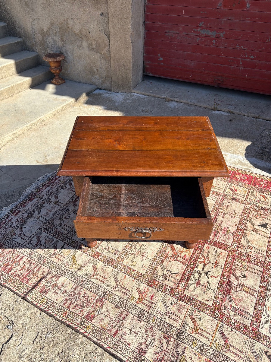Petite table d’entre deux Louis XIII, en noyer d’époque XVIIem siècle -photo-8