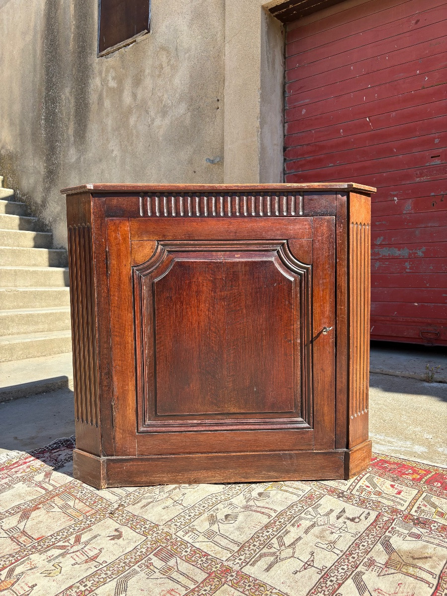 Encoignure, directoire en noyer d’époque XVIIIEM siècle -photo-3