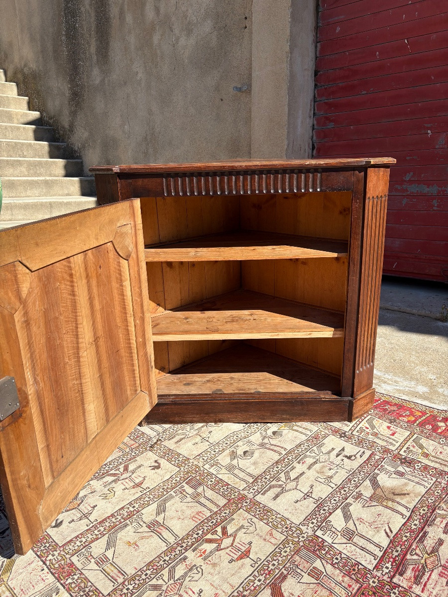 Encoignure, directoire en noyer d’époque XVIIIEM siècle -photo-6