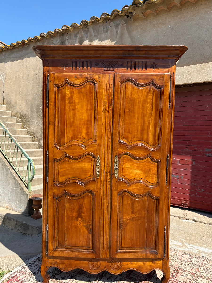 Armoire, Louis XV, Provençal Cherrywood 18th Century Period-photo-2
