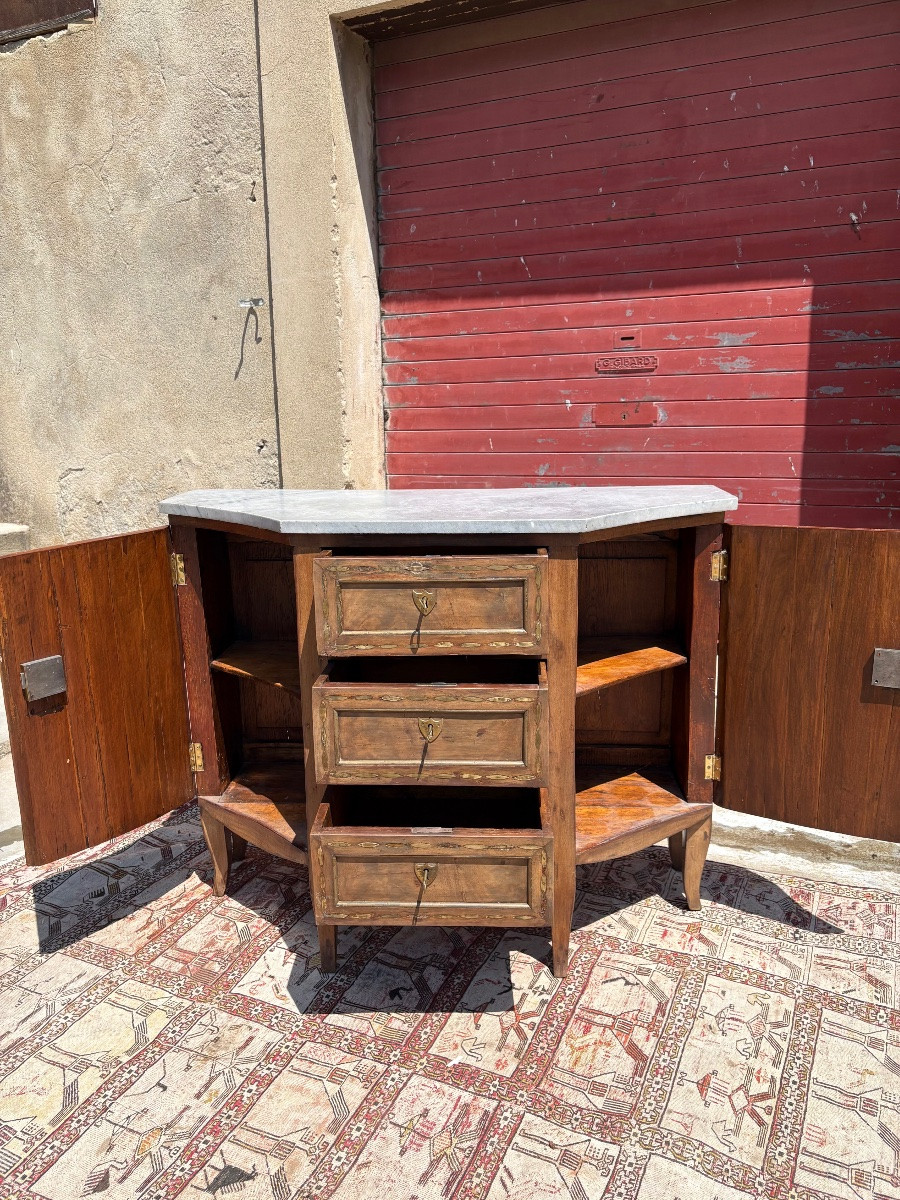 Buffet d’entre deux d’époque, Louis XVI, en acajou fin XVIIIe siècle-photo-3