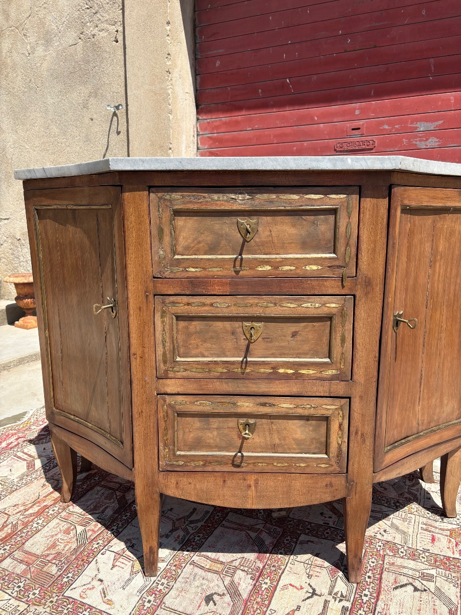 Buffet d’entre deux d’époque, Louis XVI, en acajou fin XVIIIe siècle-photo-4