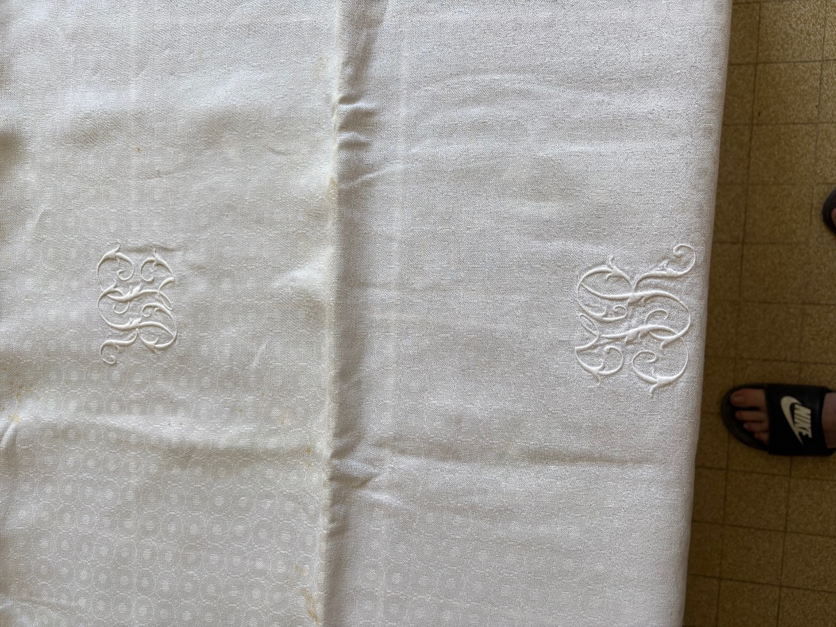 Service De Table, Antique Monogrammed Initial Cr Circa, 1950-photo-1