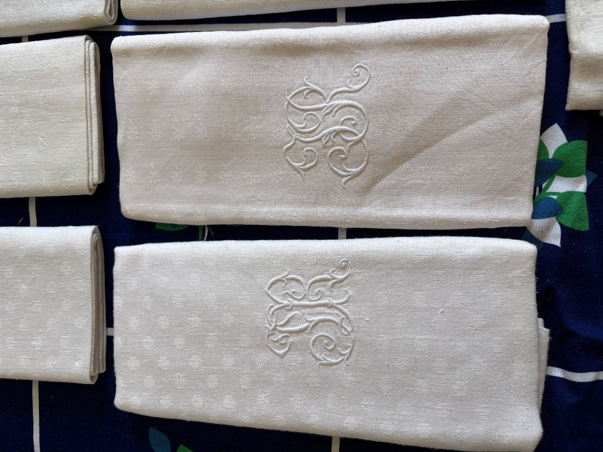 Service De Table, Antique Monogrammed Initial Cr Circa, 1950-photo-7