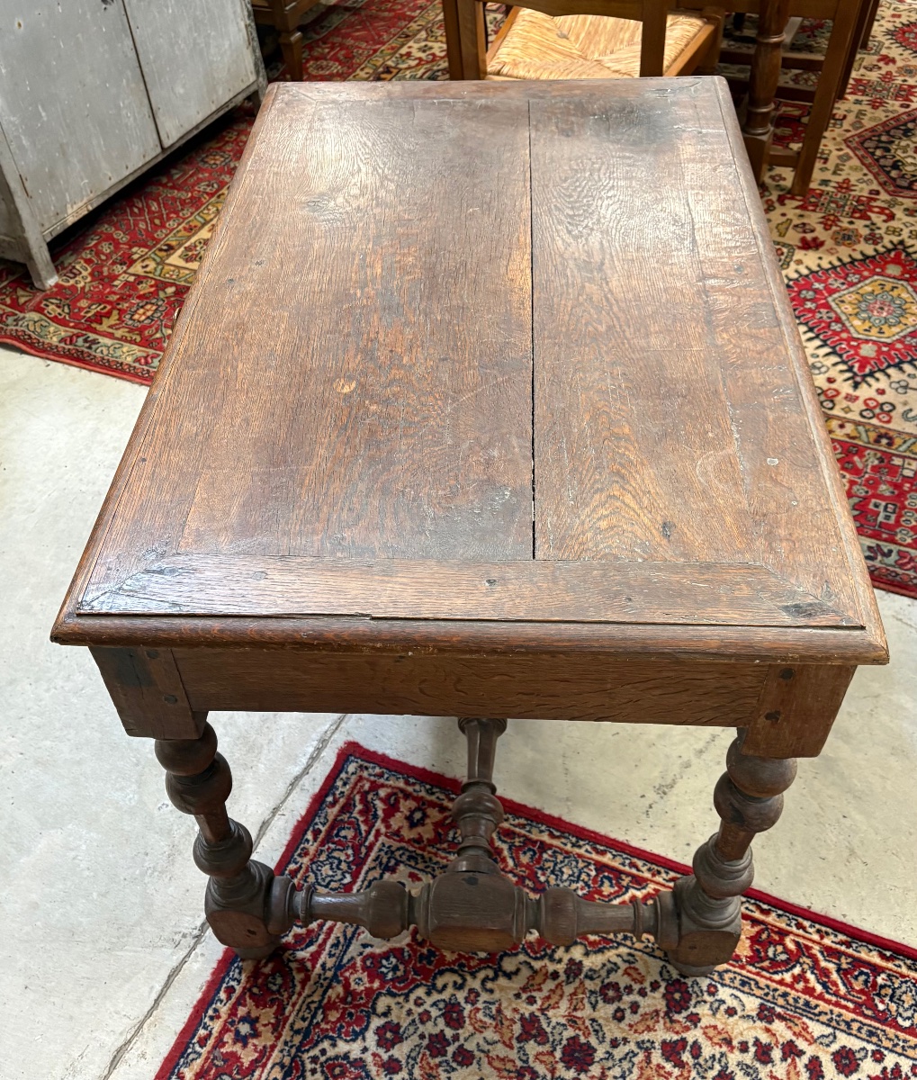 Louis XIII Oak Desk, 19th Century-photo-3
