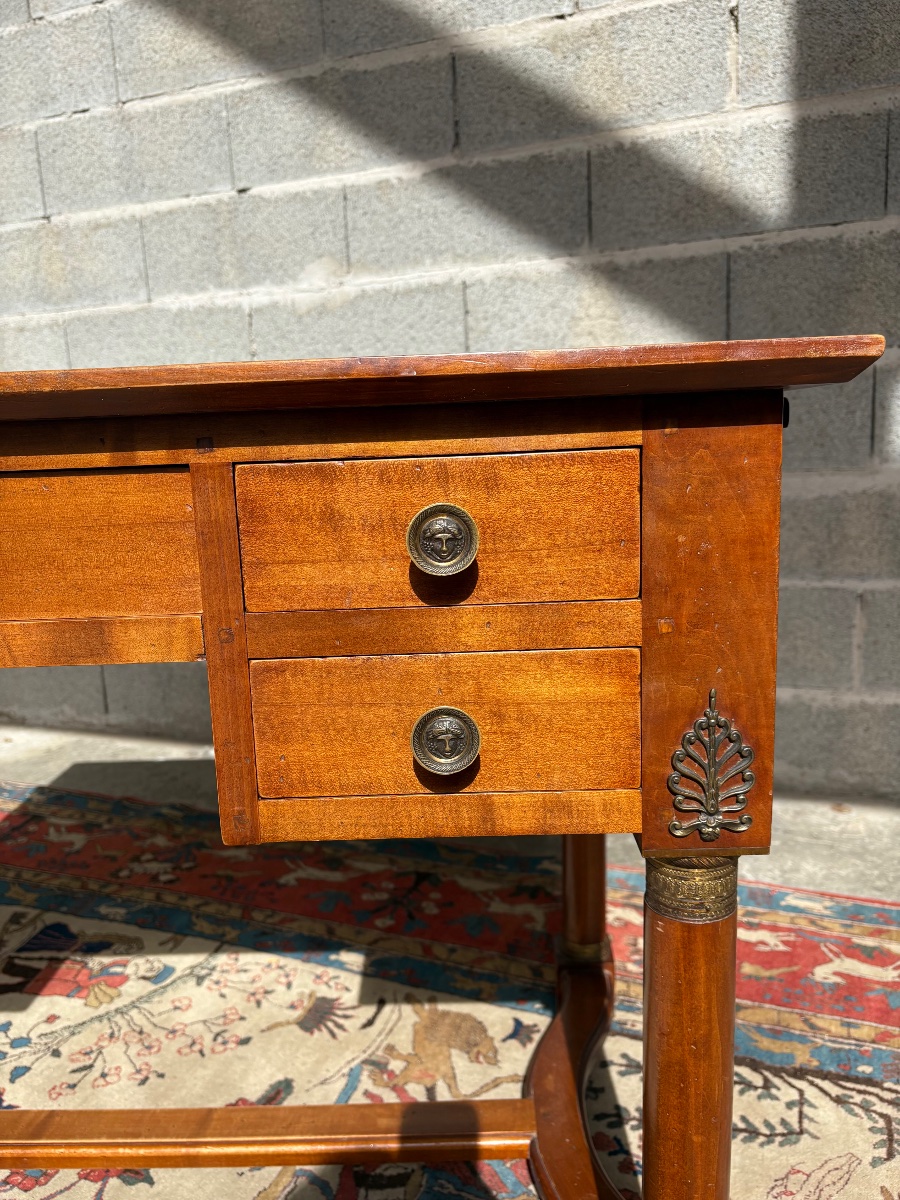 Bureau, plat en acajou, empire, époque vers 1900-photo-3