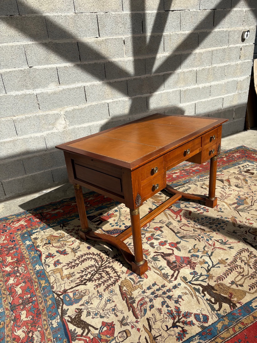 Bureau, plat en acajou, empire, époque vers 1900-photo-7