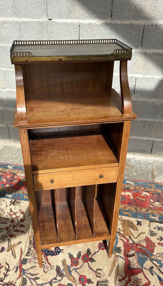 Louis XVI Mahogany Magazine Rack, 19th Century.-photo-3